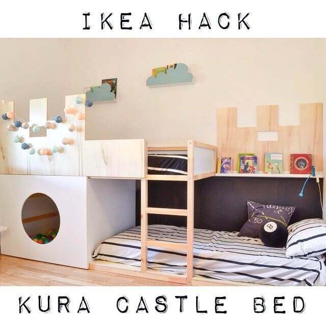 Castle Bunk-Bed & Ball-Pit Ensemble #IKEAhacks #IKEAfurniture #decorhomeideas