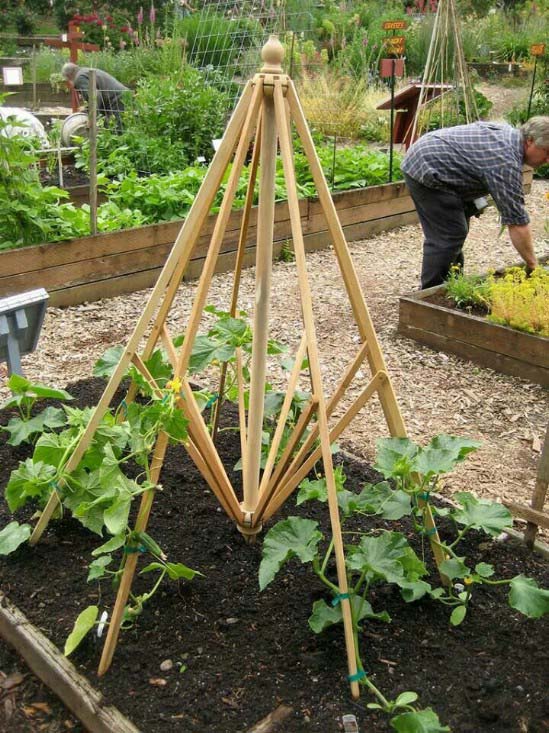 Cute Umbrella Styled Teepee #plantsupport #tomatocage #decorhomeideas