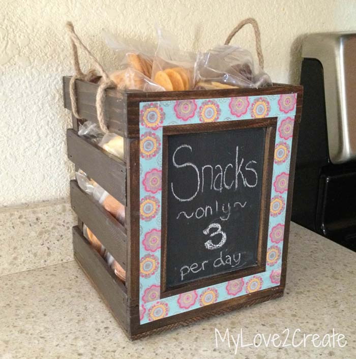 Exotic Wooden Snack Box for Kids #diywoodcrateprojects #diywoodcrateideas #decorhomeideas