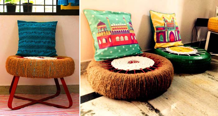 From Tire to Cozy Furniture #trashtotreasure #decorhomeideas