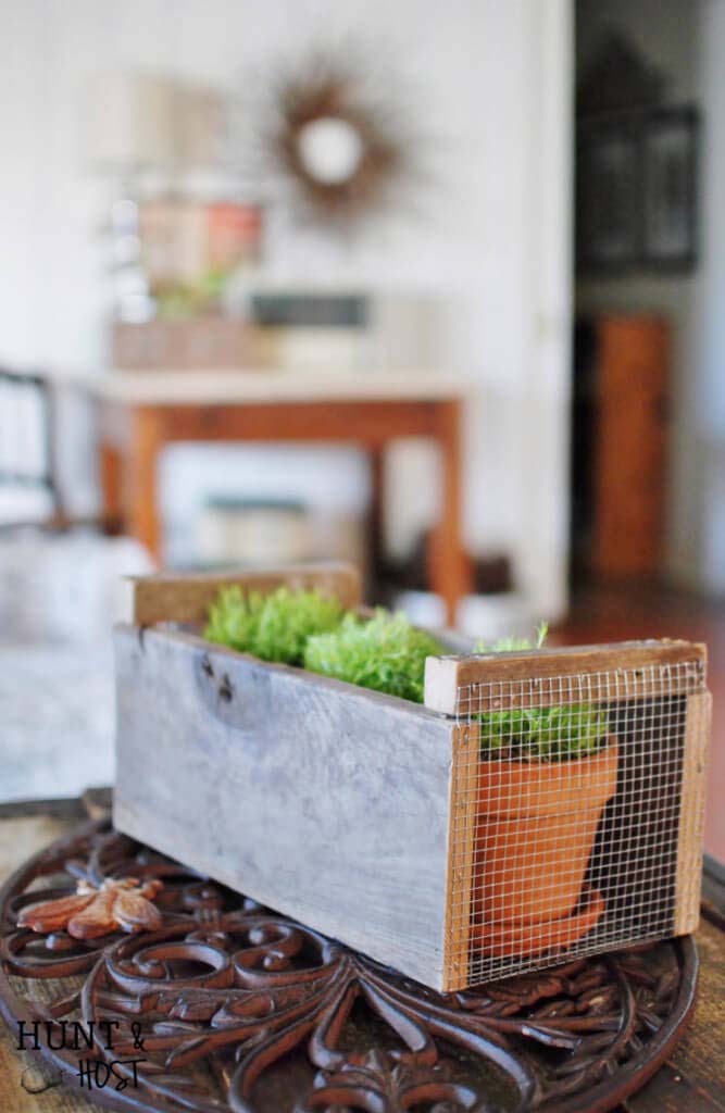 Indoor Plants Holiday Gift Box #diywoodcrateprojects #diywoodcrateideas #decorhomeideas