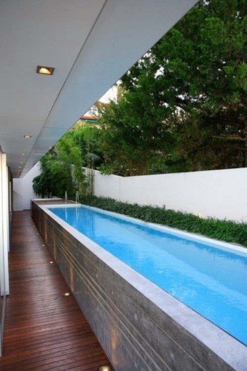 Long Above Ground Pool for Laps #poolhacks #diypool #decorhomeideas