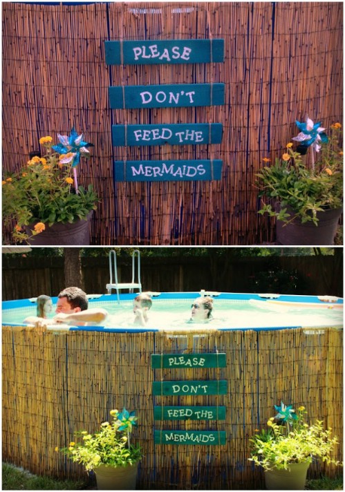 Make a Cute Sign #poolhacks #diypool #decorhomeideas