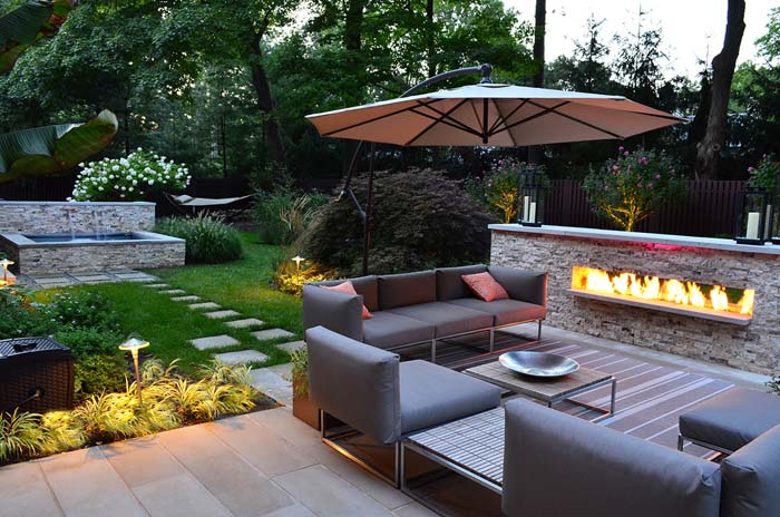 Outdoor Living Room #backyardlandscaping #decorhomeideas