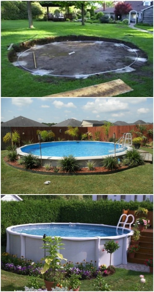 Surround Your Aboveground Pool with Beautiful Plants #poolhacks #diypool #decorhomeideas