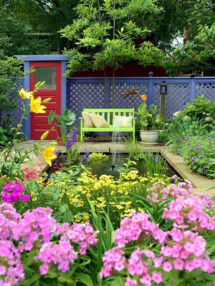 The Sound of a Fountain #backyardlandscaping #decorhomeideas