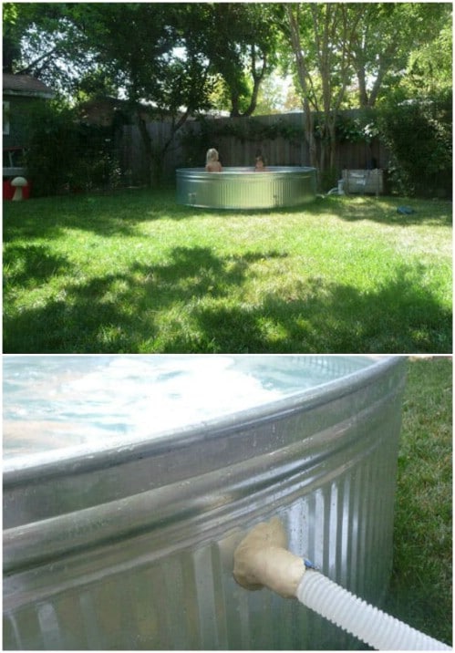 Use a Galvanized Steel Stock Tank #poolhacks #diypool #decorhomeideas