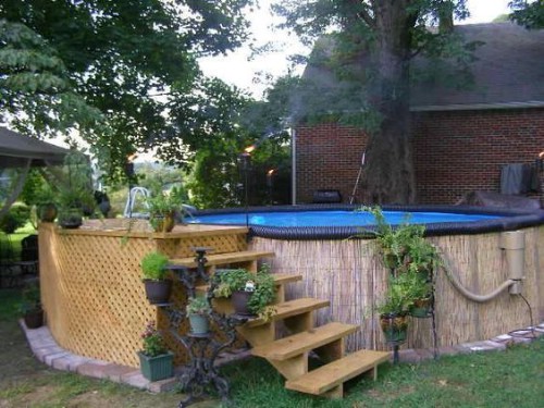 Use a Trellis #poolhacks #diypool #decorhomeideas