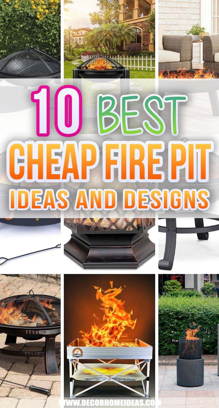 Best Cheap Fire Pit Ideas. Outdoor fire pits are great for at-home gatherings and roasting. We researched the best cheap fire pits so you can find the right one for your backyard. #decorhomeideas