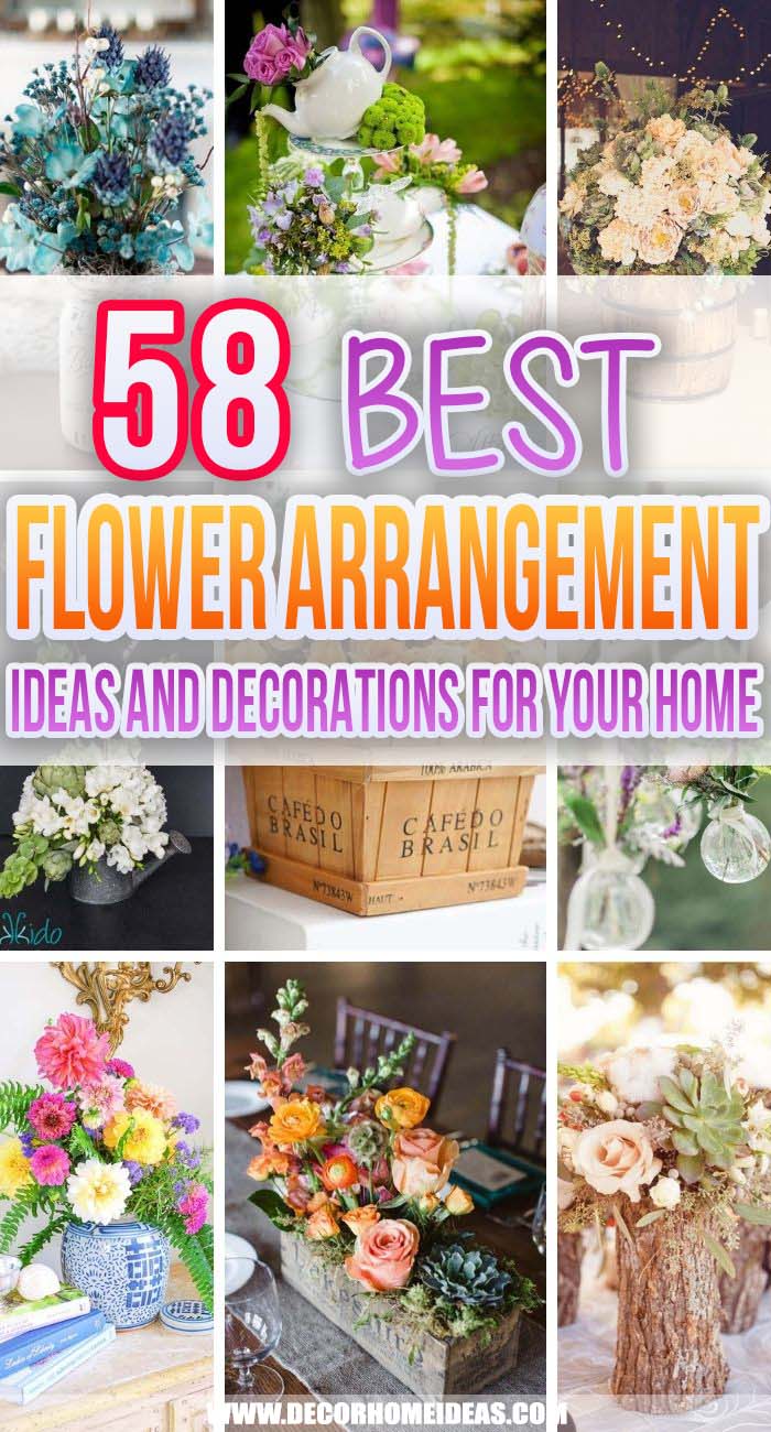 Best Flower Arrangements Ideas. Are you in love with flowers and beautiful home decor? These are the best flower arrangements ideas to create a cozy and welcoming home. #decorhomeideas