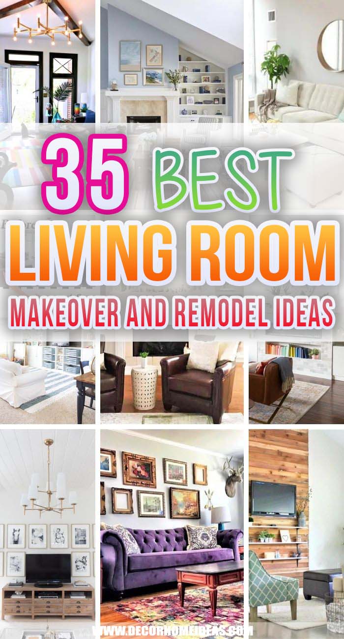 Best Living Room Makeovers. Get inspired to improve your own living room with these fabulous before-and-after living room makeovers. There are easy and budget-friendly to recreate. #decorhomeideas