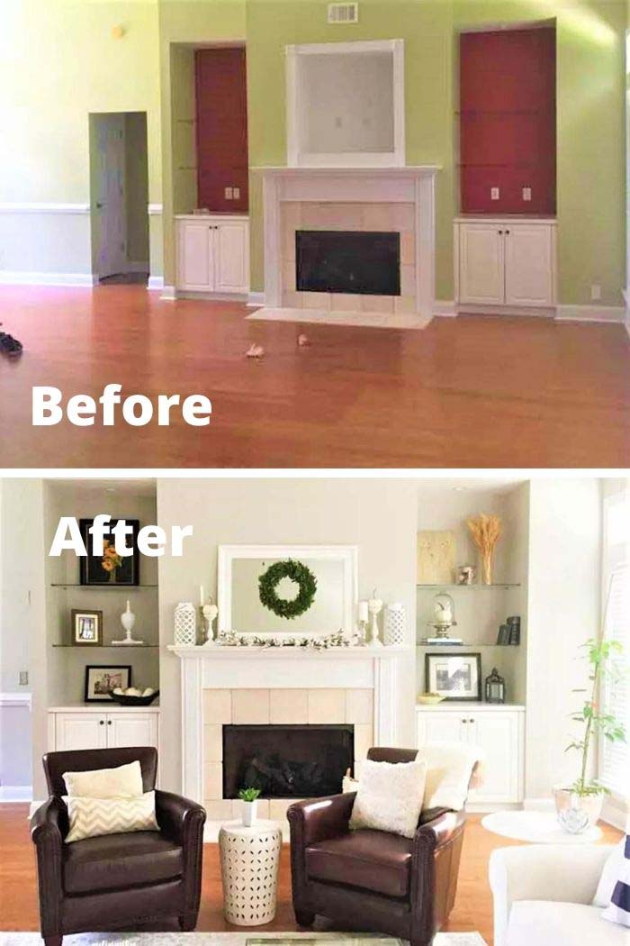Cheerful Living Room Makeover #livingroommakeovers #decorhomeideas