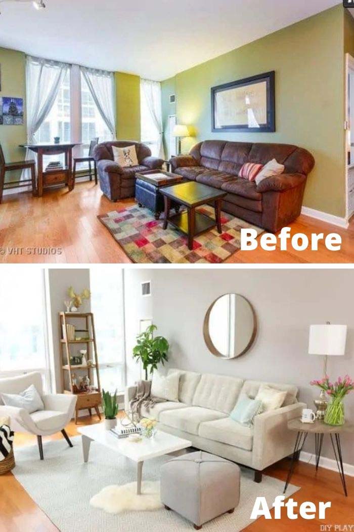Condo Makeover Living Room Idea #livingroommakeovers #decorhomeideas