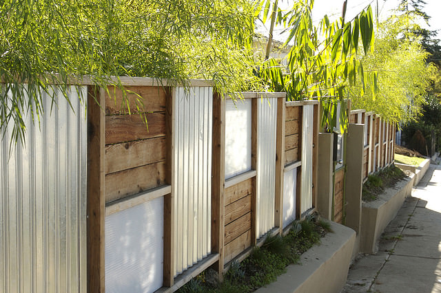 Corrugated Metal Fence