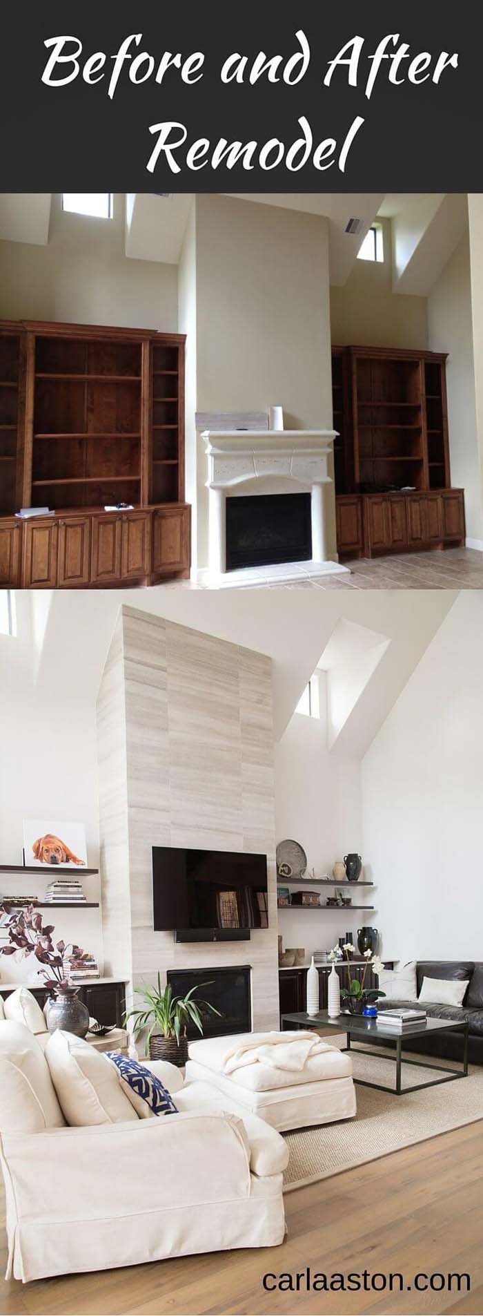 A Floor-to-Ceiling Living Room Remodel #livingroommakeovers #decorhomeideas