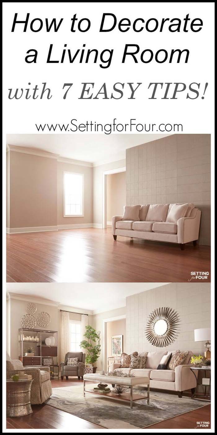 From Empty to Elegant in 7 Steps #livingroommakeovers #decorhomeideas