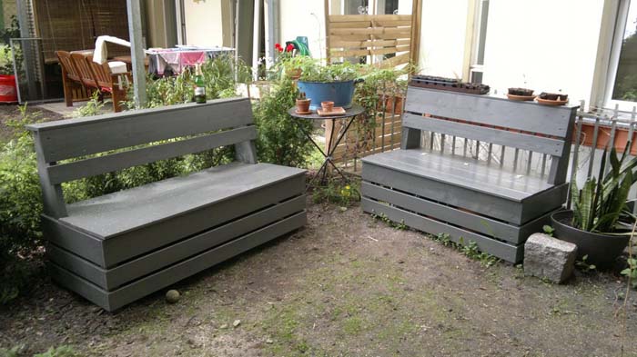 Garden Storage Bench #gardentoolstorage #gardenhacks #decorhomeideas