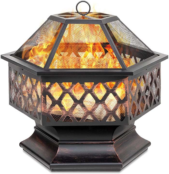 Hex Shaped Steel Cheap Fire Pit For Garden