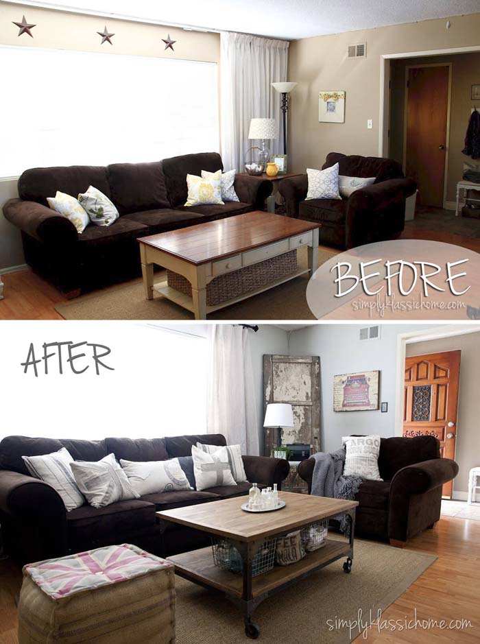 Little Changes for a Big Impact #livingroommakeovers #decorhomeideas