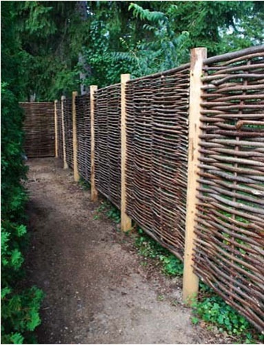 Modern Wattle Fence
