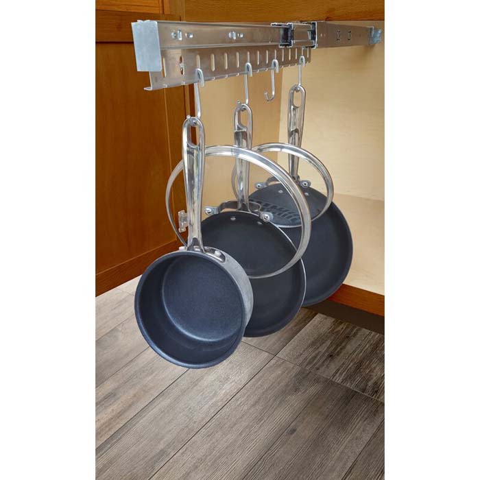 Pull-Out Pot, Pan and Lid Cabinet Organizer #potsandpansorganizer #decorhomeideas