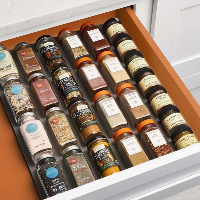 SpiceLiner Spice Drawer Liner #spicerackideas #decorhomeideas