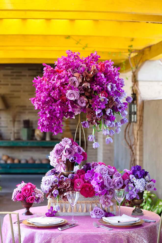 Tropical Tree of Flowers Centerpiece #flowerarrangementsideas #flowerarrangement #decorhomeideas