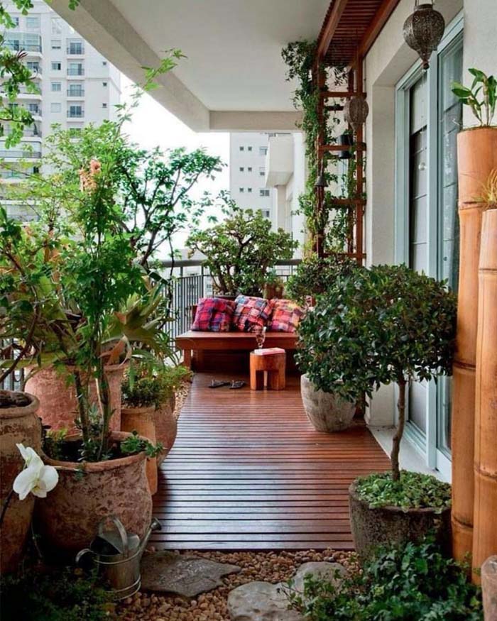 Asian Garden #balconygarden #decorhomeideas