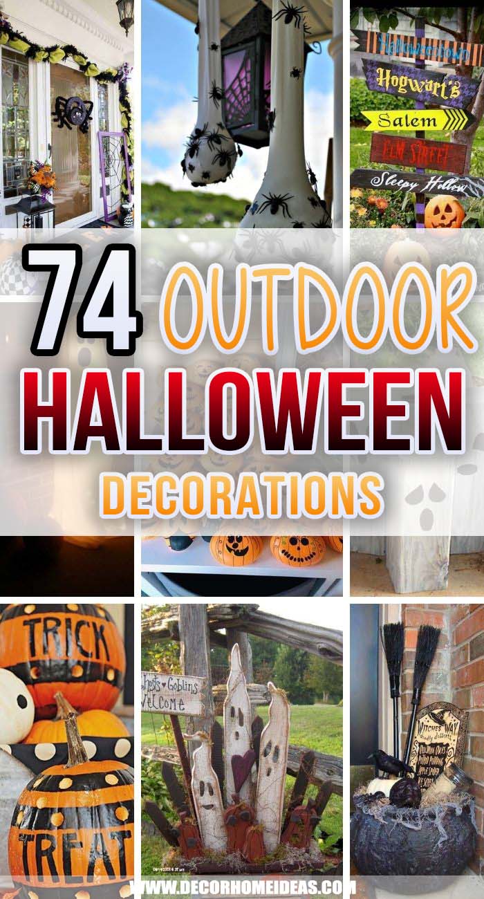 The Ultimate List of DIY Outdoor Halloween Decorations for %currentyear% contains more than 74 easy-to-do and inexpensive DIY projects for you to try.