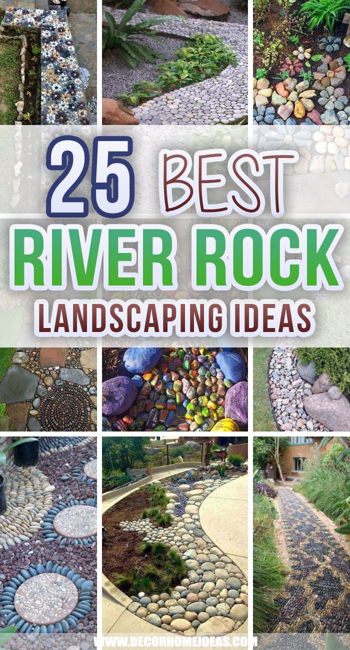 Best River Rock Landscaping Ideas. Spruce up your garden or backyard with these fantastic river rock landscaping ideas. They are easy to do and won't break the bank as you can use river rocks for free. #decorhomeideas