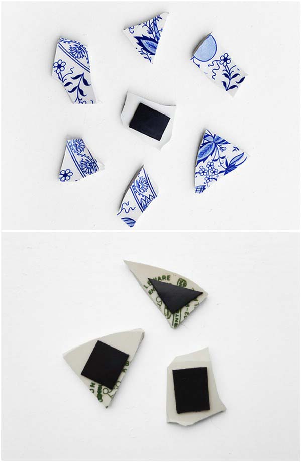 Easy DIY Glass Fridge Magnets #brokenglassart #decorhomeideas