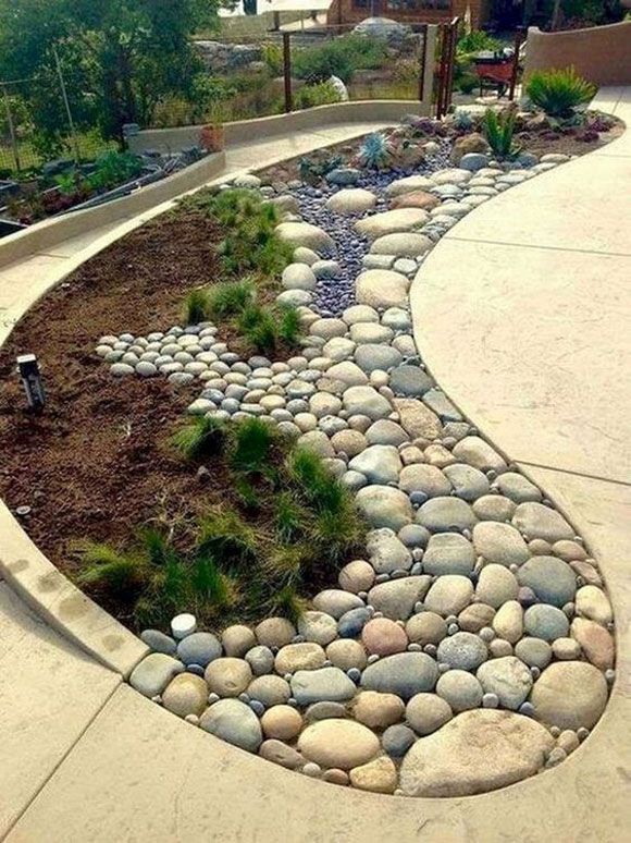 Exotic Rock Garden #riverrocklandscaping #decorhomeideas