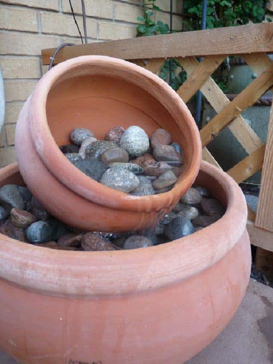 Flower Pot Water Fountain #diywaterfountain #decorhomeideas