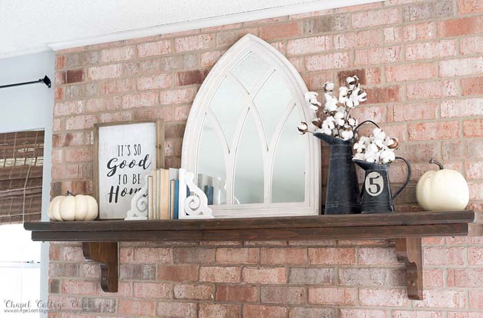 It's Good to be Home Cathedral Mirror #fallfarmhousedecor #decorhomeideas