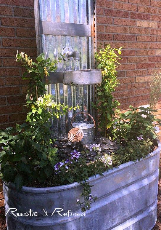 Mixed Metal Water Fountain #diywaterfountain #decorhomeideas