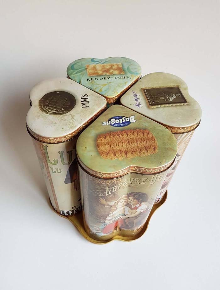 Retro French Biscuit Container Tin #vintage #storageideas #decorhomeideas