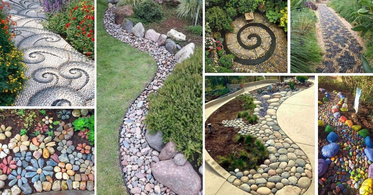 25 Amazing River Rock Landscaping Ideas, Colored Rock For Landscaping