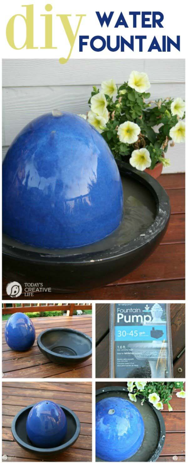 Seating Area Water Fountain #diywaterfountain #decorhomeideas