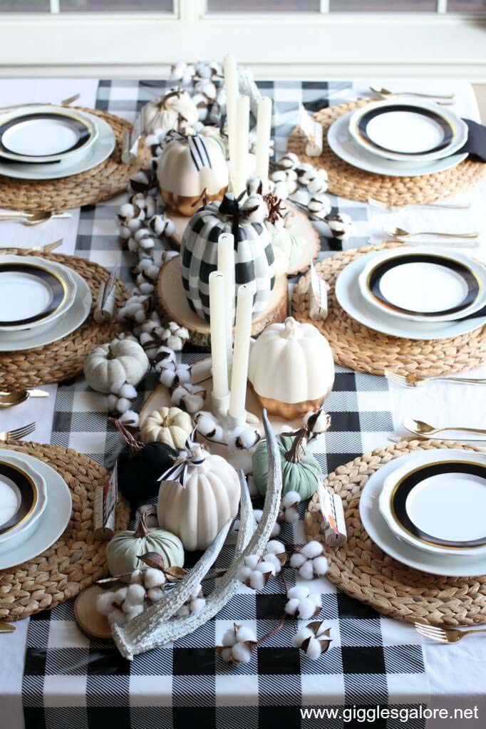 Stunning Buffalo Plaid Thanksgiving Tablecloth #buffalocheckfalldecor #decorhomeideas