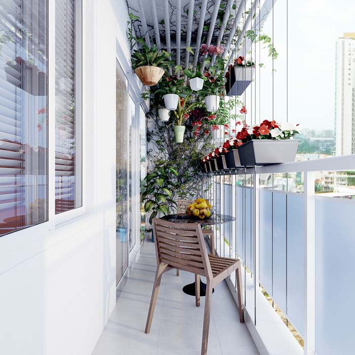 The Hanging Garden #balconygarden #decorhomeideas