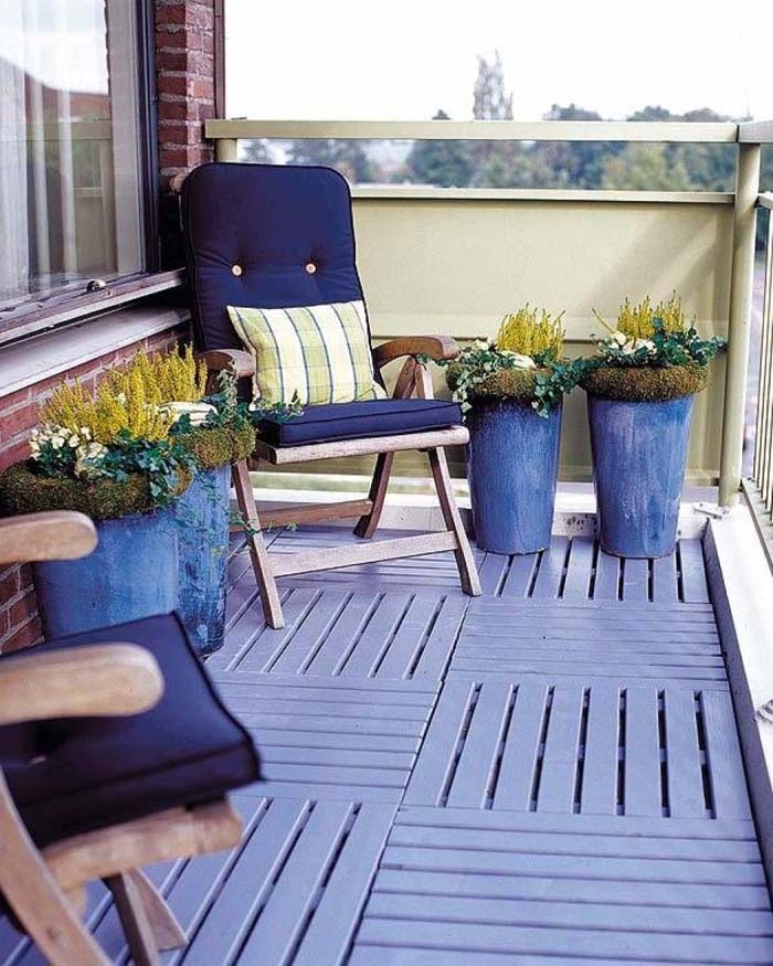 Tranquil Blue #balconygarden #decorhomeideas