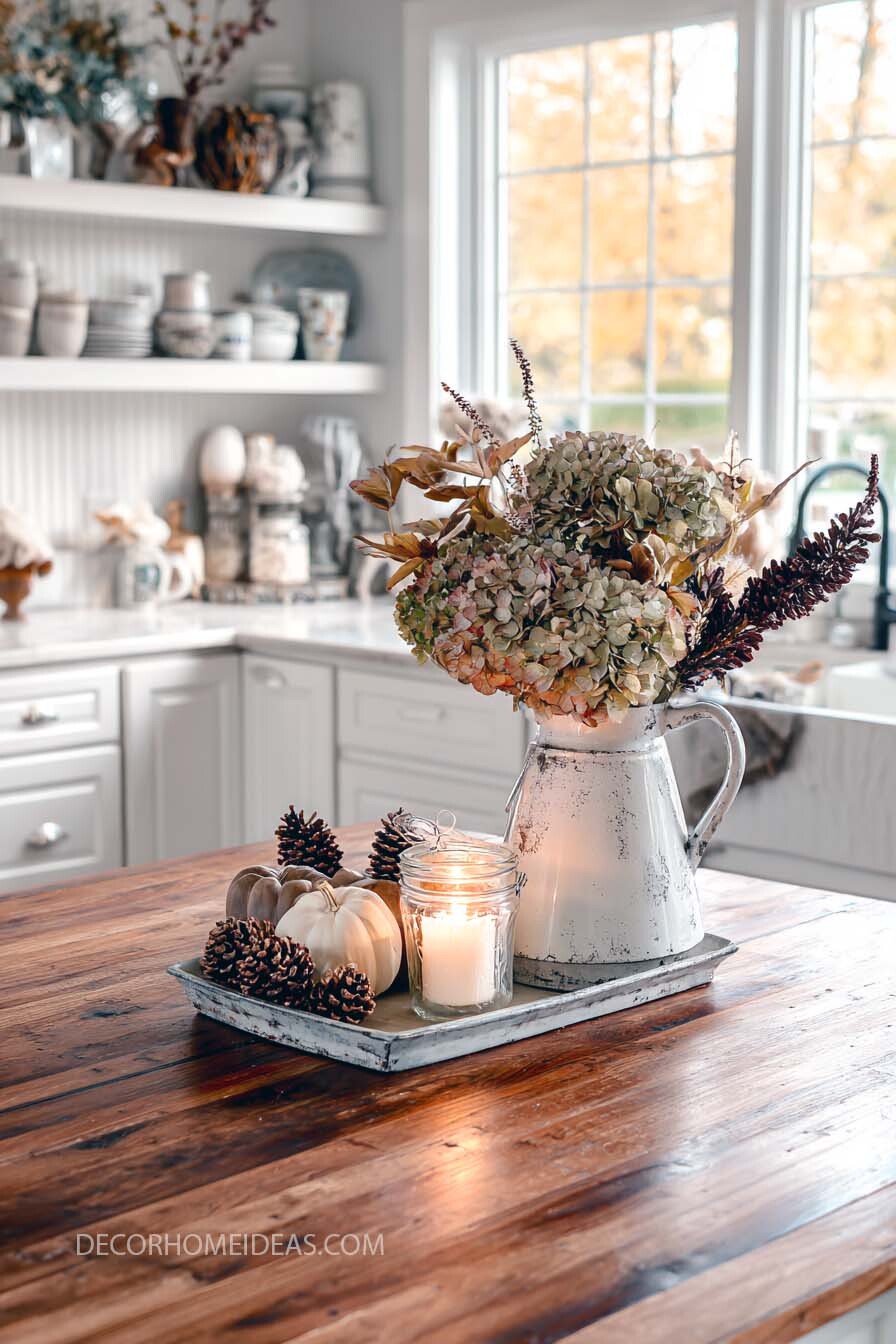 Farmhouse Fall Tray Decor with Vintage Charm