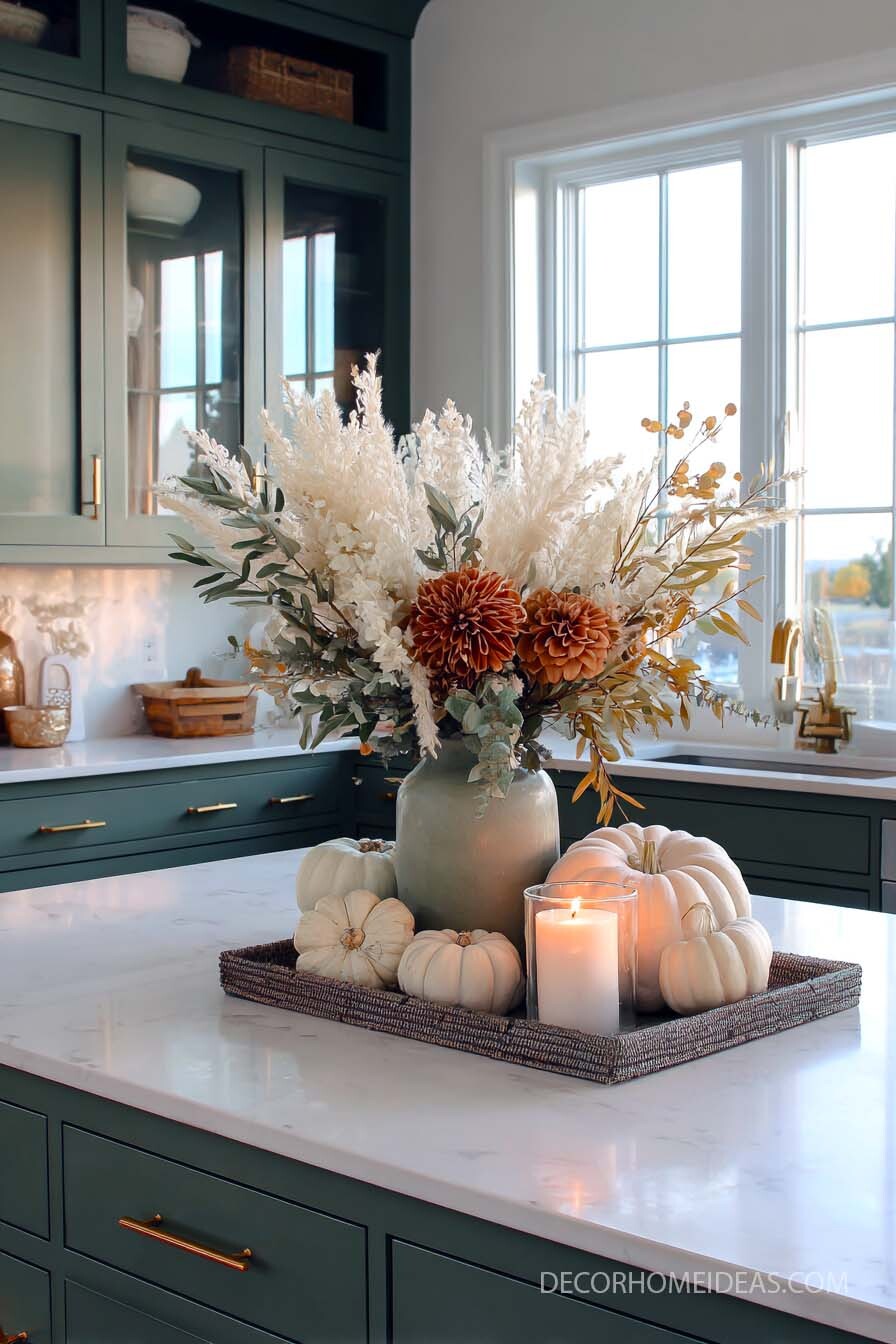 Sage Green Kitchen Fall Decor