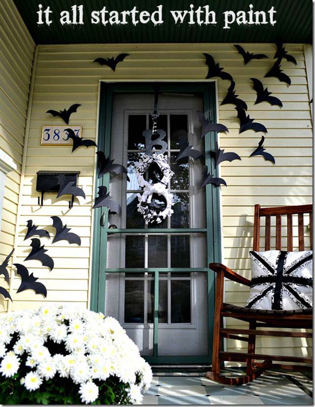 4. Beautiful Bats As Long as They Are Paper #frontporch #halloween #decorhomeideas