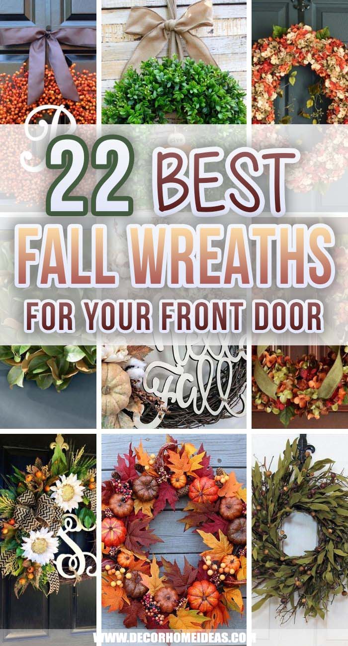 Best Fall Wreaths Ideas. When celebrating fall you should have the best possible decoration and that's why these fantastic fall wreaths are here for you! #decorhomeideas