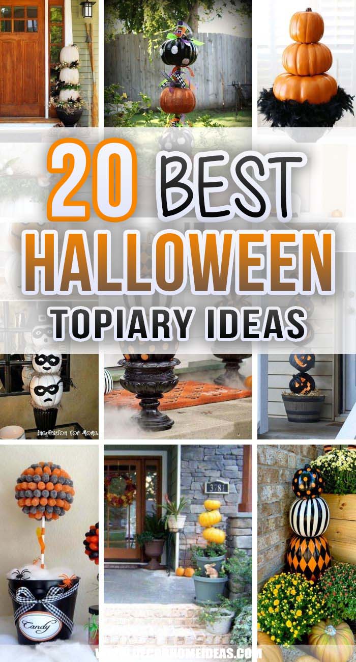 Best Halloween Topiary Ideas. Decorating your front porch for Halloween could be tricky, but with these Halloween topiary ideas, you can add an instant seasonal curb appeal. #decorhomeideas