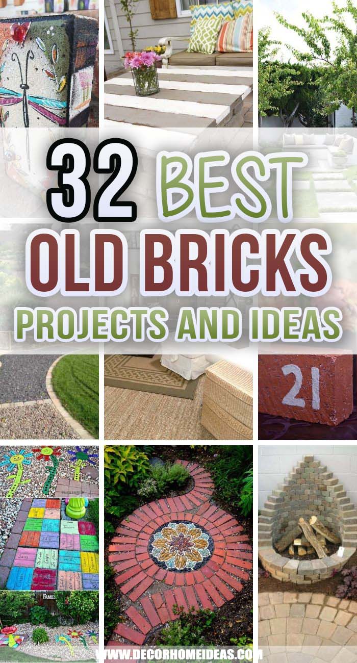 Best Old Brick Ideas And Projects. If you are in doubt about what to do with that pile of old leftover bricks in your backyard we've got you covered! These creative old brick ideas are what you need! #decorhomeideas