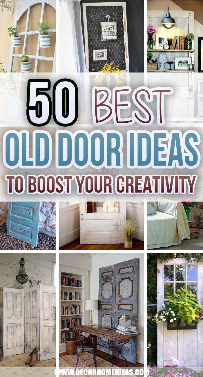 Best Repurposed Old Door Ideas. Old doors could be transformed into beautiful pieces of furniture and decorations. Check out these repurposed old door ideas for inspiration. #decorhomeideas