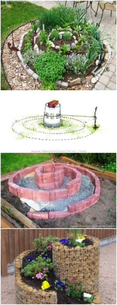 Build an Herb Spiral #oldbrickideas #decorhomeideas