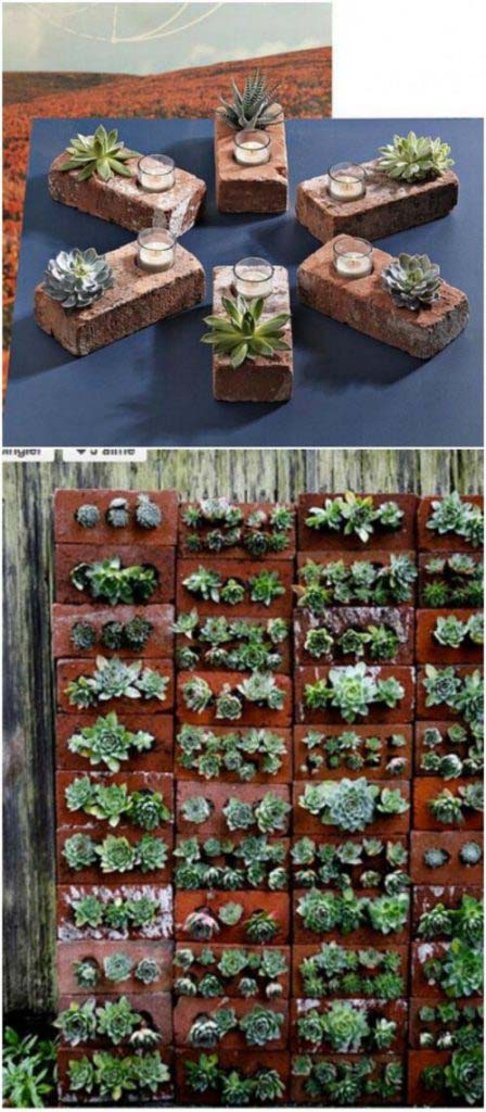 Create Planters/Candleholders #oldbrickideas #decorhomeideas